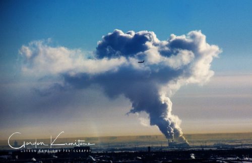 Smoke Stacks and Plane