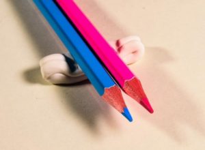 pencils with polymer clay props