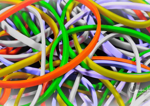 Colourful Elastics Stock Photography