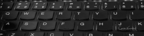 LinkedIn Banner Black Keyboard